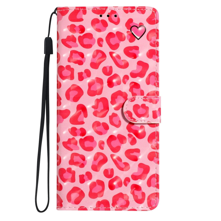 For Google Pixel 9 Pro XL 3D Pattern Leather Phone Case(Pink Leopard Print) - Google Cases by buy2fix | Online Shopping UK | buy2fix