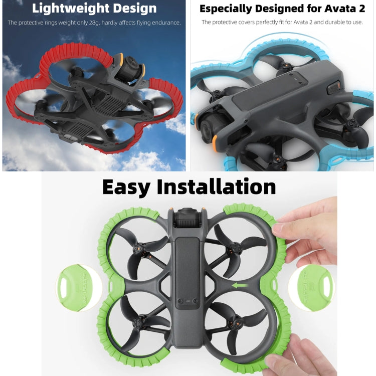 For DJI Avata 2 Sunnylife Drone Anti-Collision Protective Cover Combo Case Kit(Black) -  by Sunnylife | Online Shopping UK | buy2fix