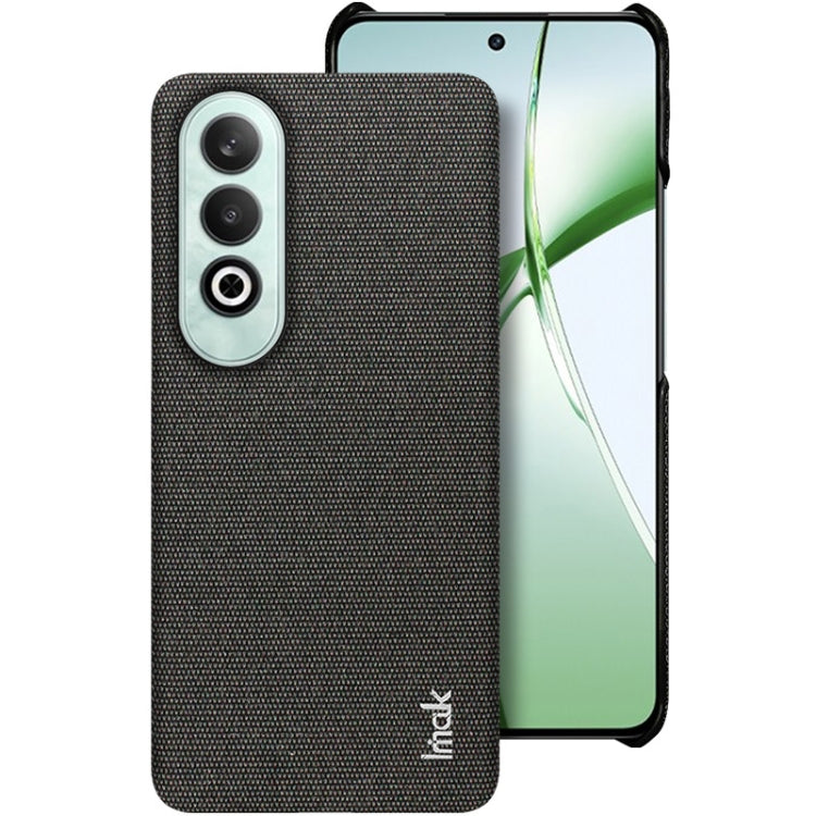 For OPPO K12 5G imak Ruiyi Series Cloth Texture PU + PC Phone Case(Black) - OPPO Cases by imak | Online Shopping UK | buy2fix
