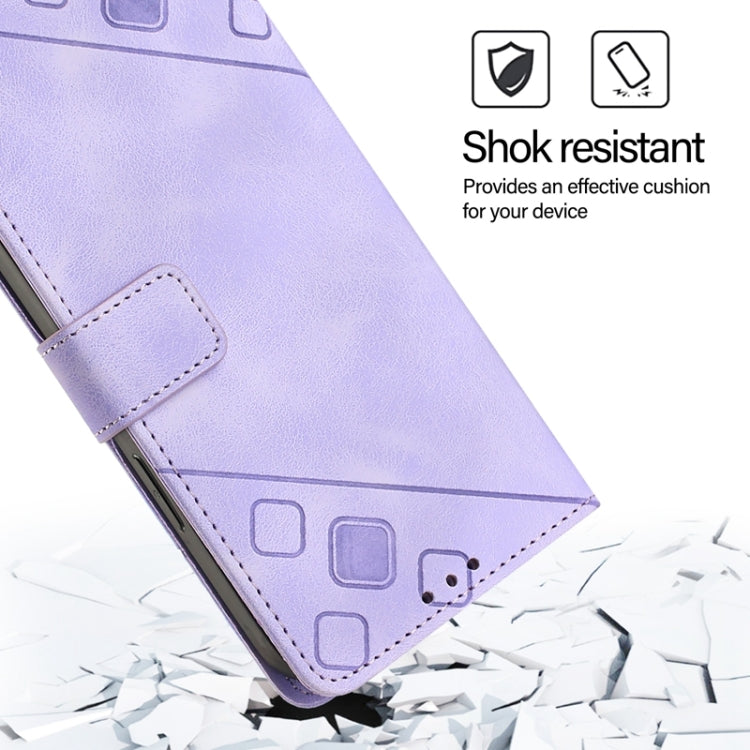 For Blackview A52 Skin Feel Embossed Leather Phone Case(Light Purple) - More Brand by buy2fix | Online Shopping UK | buy2fix