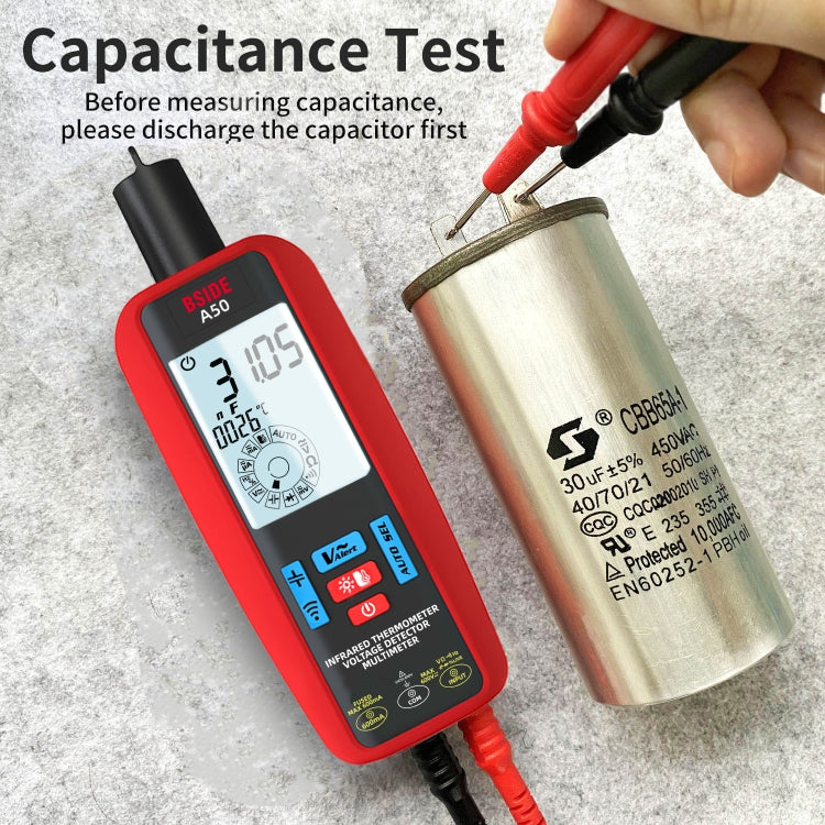 BSIDE A50 Infrared Temperature Test Digital Multimeter - Digital Multimeter by BSIDE | Online Shopping UK | buy2fix