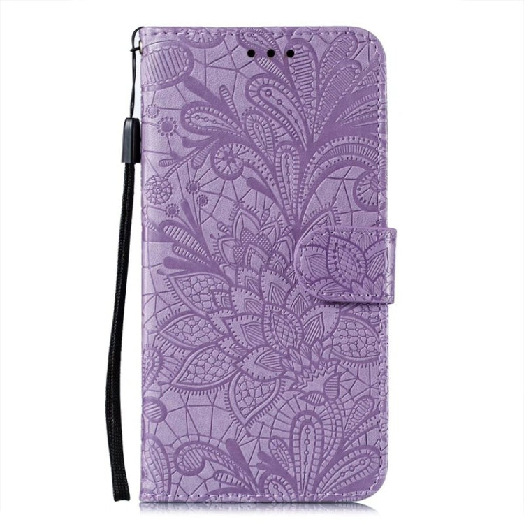 For Xiaomi Redmi K70 Lace Flower Embossing Flip Leather Phone Case(Purple) - K70 Cases by buy2fix | Online Shopping UK | buy2fix