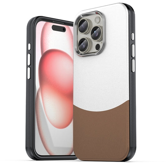 For iPhone 16 Pro Leather Texture MagSafe Magnetic TPU + PC Phone Case(Brown) - iPhone 16 Pro Cases by buy2fix | Online Shopping UK | buy2fix