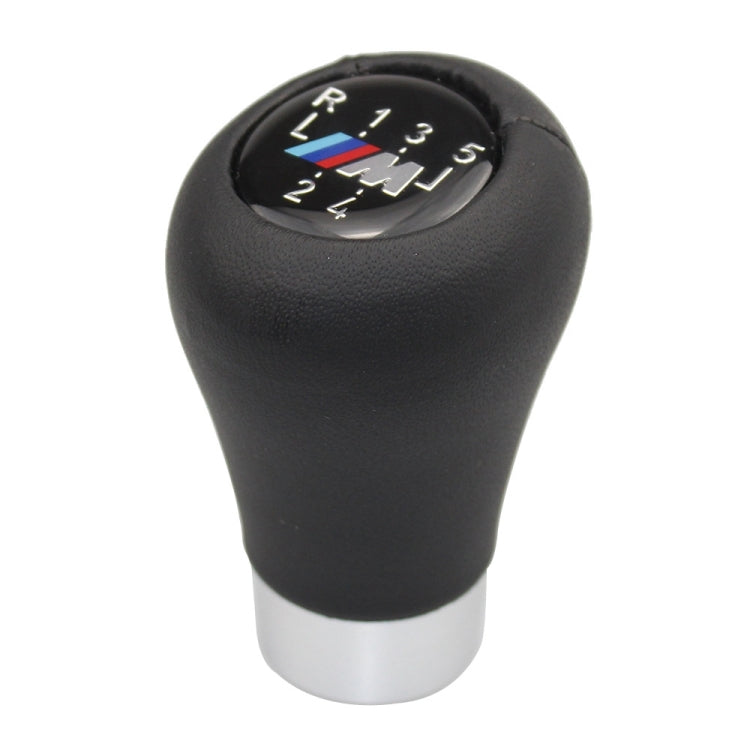 For BMW 3 Series E90 Round Car Gear Lever Leather Gear Shift Knob, Style:5 Speed - Shift Knob by buy2fix | Online Shopping UK | buy2fix