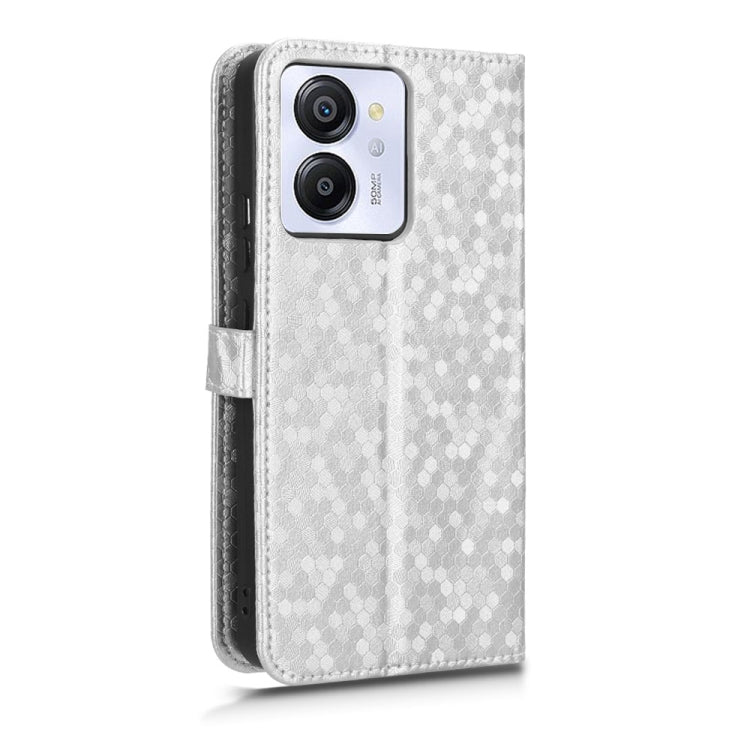 For Blackview Oscal Modern 8 / Color 8 Honeycomb Dot Texture Leather Phone Case(Silver) - More Brand by buy2fix | Online Shopping UK | buy2fix