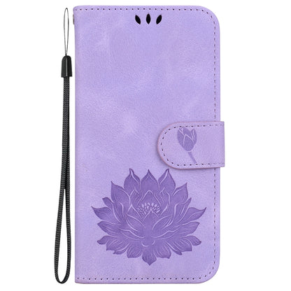 For Redmi K70 / K70 Pro Lotus Embossed Leather Phone Case(Purple) - K70 Cases by buy2fix | Online Shopping UK | buy2fix