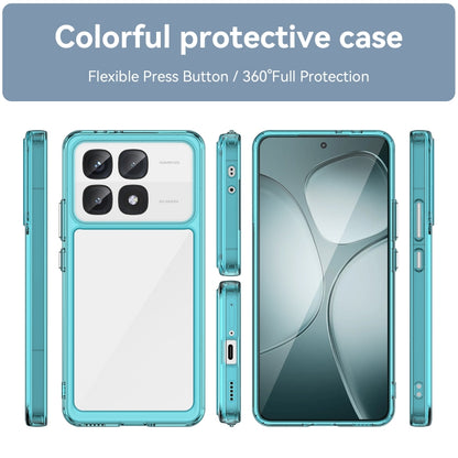 For Redmi K70 Ultra Colorful Series Acrylic Hybrid TPU Phone Case(Transparent Blue) - Xiaomi Cases by buy2fix | Online Shopping UK | buy2fix