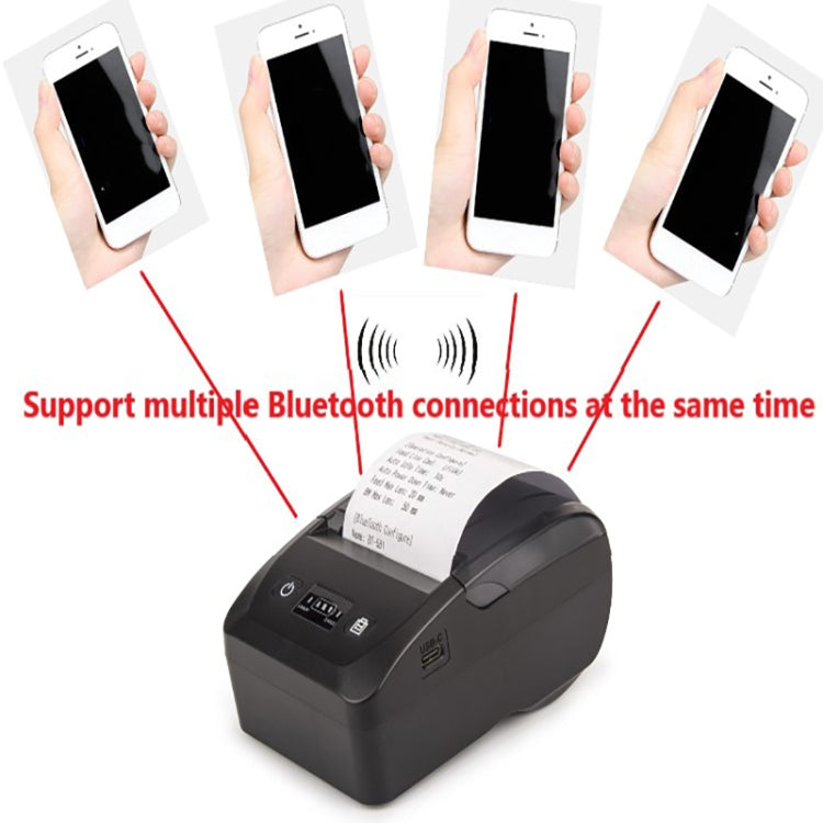 BT-581 58mm USB-C/Type-C + Bluetooth Portable Thermal Printer(EU Plug) - Printer by buy2fix | Online Shopping UK | buy2fix