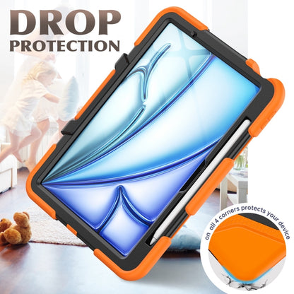 For iPad Air 11 2024 Colorful Silicone Heavy Duty Hybrid PC Tablet Case(Orange) - iPad Air 11 2024 Cases by buy2fix | Online Shopping UK | buy2fix