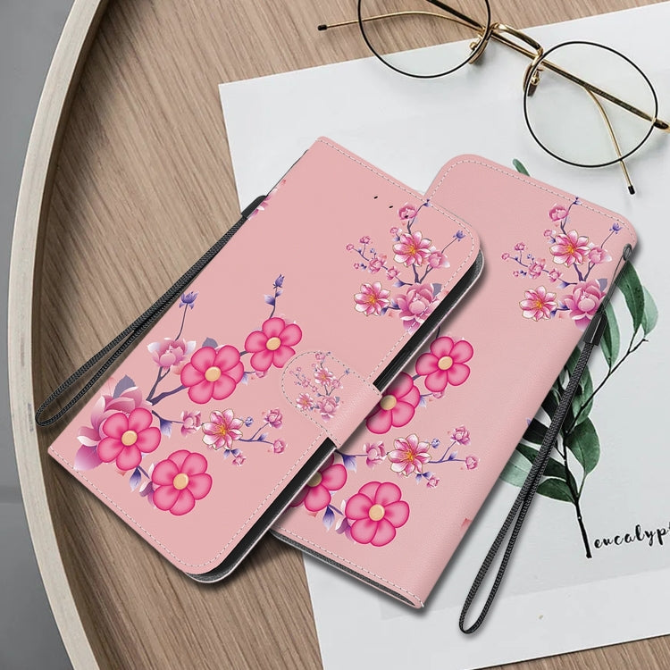 For Xiaomi Redmi K70 Pro / K70 Crystal Texture Colored Drawing Leather Phone Case(Cherry Blossoms) - K70 Cases by buy2fix | Online Shopping UK | buy2fix