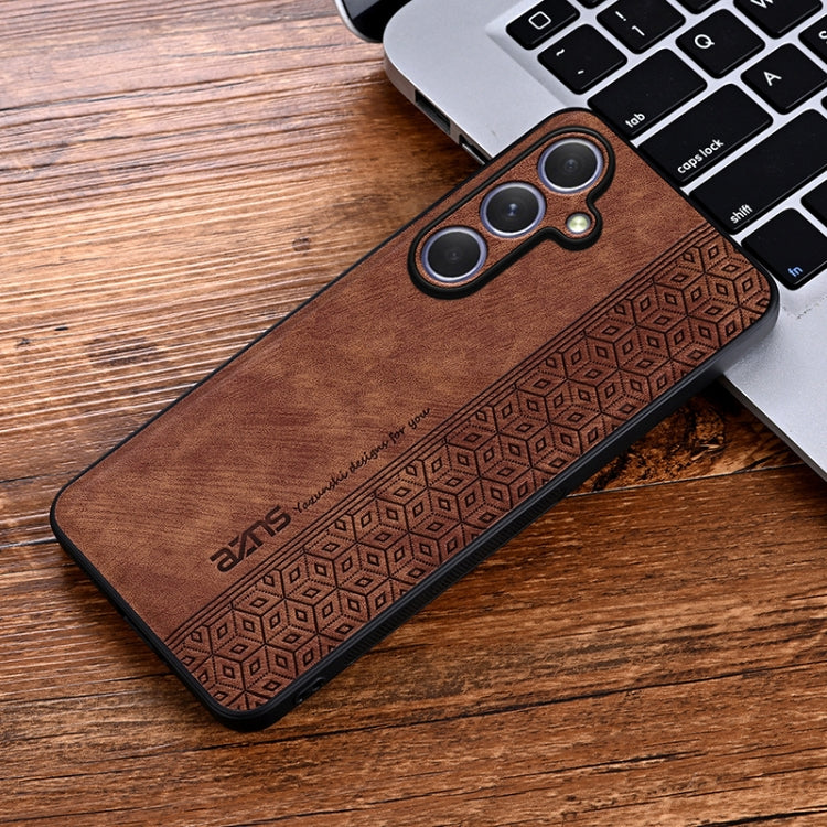 For Samsung Galaxy S25+ 5G AZNS 3D Embossed Skin Feel Phone Case(Brown) - Galaxy S25+ 5G Cases by AZNS | Online Shopping UK | buy2fix