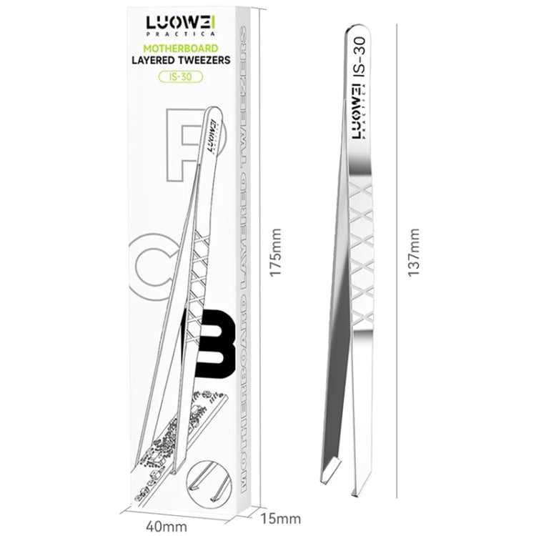 Luowei IS-30 Anti-slip Motherboard Layered Tweezers - Tweezers by buy2fix | Online Shopping UK | buy2fix