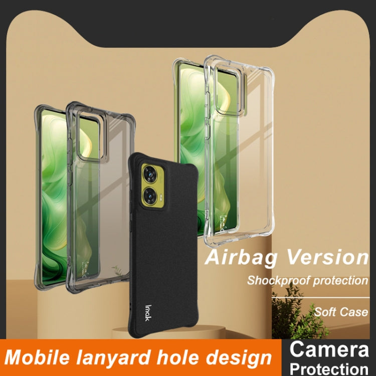 For Motorola Moto G85 / S50 Neo imak Shockproof Airbag TPU Phone Case(Transparent Black) - Motorola Cases by imak | Online Shopping UK | buy2fix