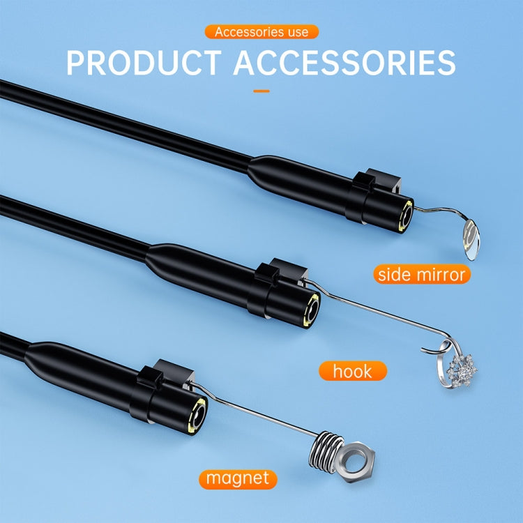 AN112 2 in 1 USB-C / Type-C + 8 Pin Interface 8mm HD Industry Endoscope, Length:1m Soft Tube -  by buy2fix | Online Shopping UK | buy2fix