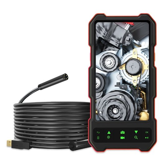 T21 4.5 inch IPS Color Screen 5.5mm Single Camera Split Hard Cable Industrial Endoscope, Length:10m(Black Red) -  by buy2fix | Online Shopping UK | buy2fix