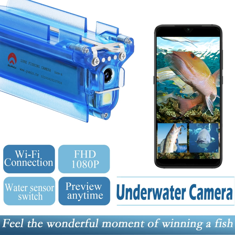 Lure 1080P Wireless Underwater Fishing Video Camera with Loop Recording / APP Remote Control(Blue) - Waterproof Camera by buy2fix | Online Shopping UK | buy2fix