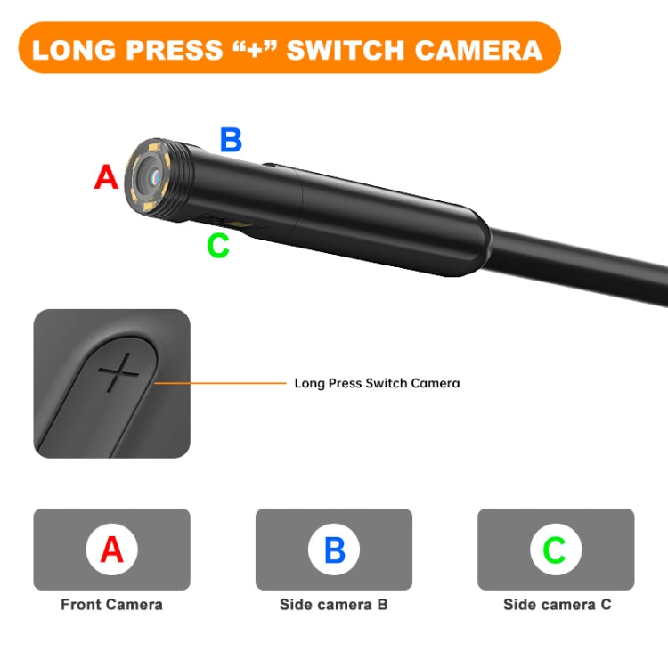 Y15 5.5mm Dual Camera WiFi Connected Hard Cable HD Industrial Endoscope, Length:3.5m(Black) -  by buy2fix | Online Shopping UK | buy2fix