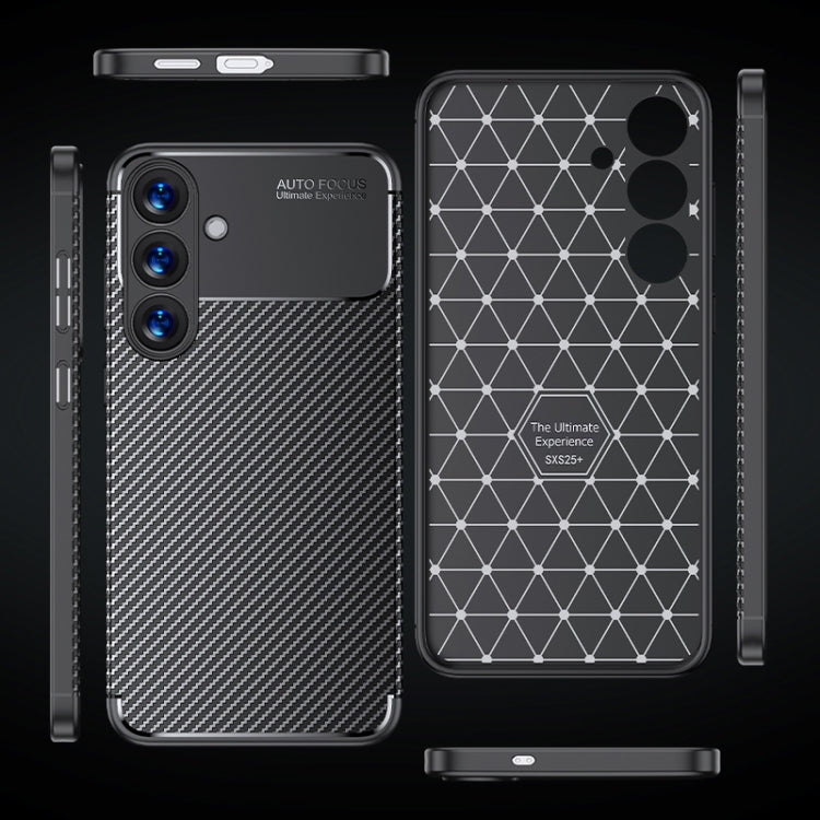 For Samsung Galaxy S25 5G Carbon Fiber Texture Shockproof TPU Phone Case(Black) - Galaxy S25 5G Cases by buy2fix | Online Shopping UK | buy2fix