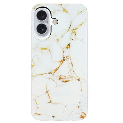 For iPhone 16 Plus IMD Marble TPU Phone Case(White) - iPhone 16 Plus Cases by buy2fix | Online Shopping UK | buy2fix