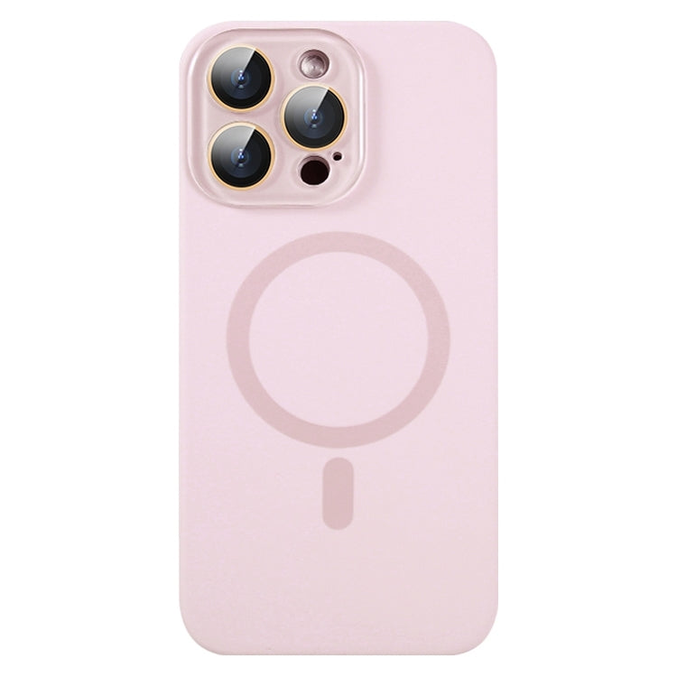 For iPhone 16 Pro Max Liquid Silicone MagSafe Full Coverage Phone Case with Lens Film(Pink) - iPhone 16 Pro Max Cases by buy2fix | Online Shopping UK | buy2fix