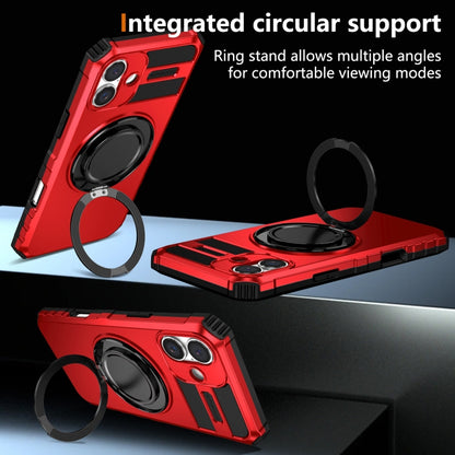 For iPhone 16 Plus Rotating Magnetic Holder Phone Case(Red) - iPhone 16 Plus Cases by buy2fix | Online Shopping UK | buy2fix