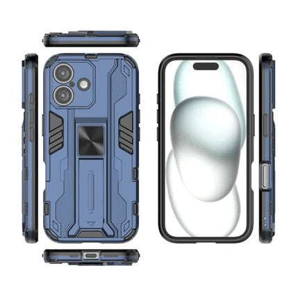 For iPhone 16 Supersonic PC + TPU Holder Phone Case(Blue) - iPhone 16 Cases by buy2fix | Online Shopping UK | buy2fix