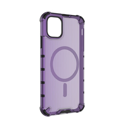 For iPhone 13 Grating Airbag Shockproof MagSafe Frosted Phone Case(Purple) - iPhone 13 Cases by buy2fix | Online Shopping UK | buy2fix