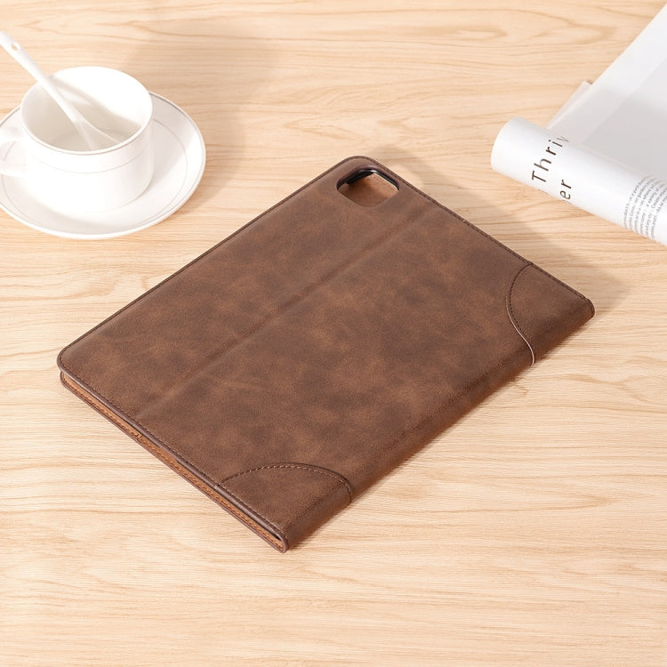 Retro Book Style Leather Tablet Case For iPad Pro 13 2024(Coffee) - iPad Pro 13 2024 Cases by buy2fix | Online Shopping UK | buy2fix