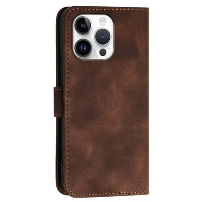 For iPhone 16 Pro Max YX0080 Grid Butterfly Embossed Pattern Flip Leather Phone Case with Lanyard(Coffee) - iPhone 16 Pro Max Cases by buy2fix | Online Shopping UK | buy2fix