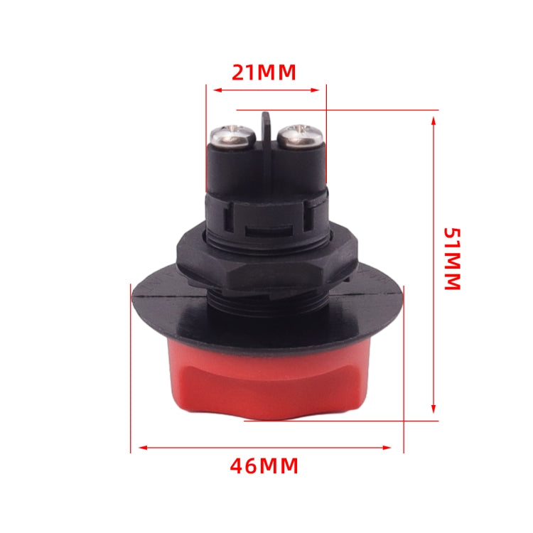 Yacht RV 12V 50A Battery DC Switch with 4pcs Terminals(Black) - Car Switches by buy2fix | Online Shopping UK | buy2fix