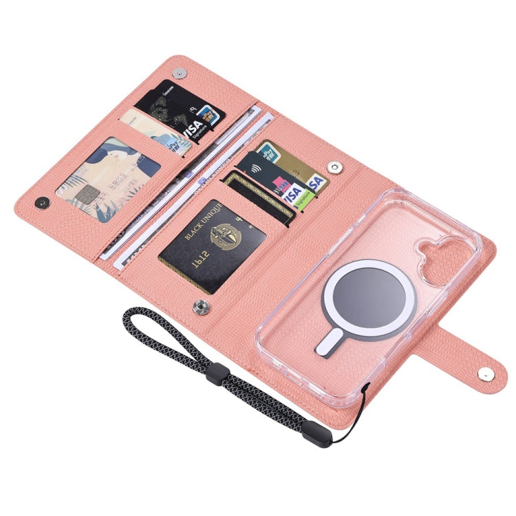 For Samsung Galaxy S24 Ultra 5G ViLi GHA-C Series RFID MagSafe Magnetic Flip Leather Phone Case(Pink) - Galaxy S24 Ultra 5G Cases by ViLi | Online Shopping UK | buy2fix