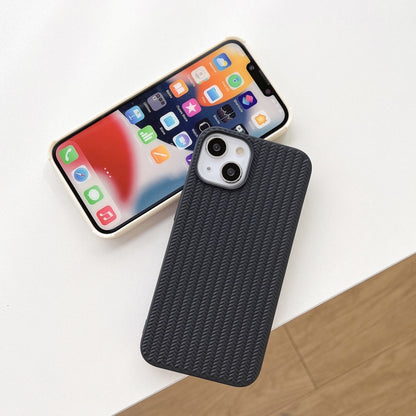 For iPhone 16 Weave Texture TPU Phone Case(Black) - iPhone 16 Cases by buy2fix | Online Shopping UK | buy2fix