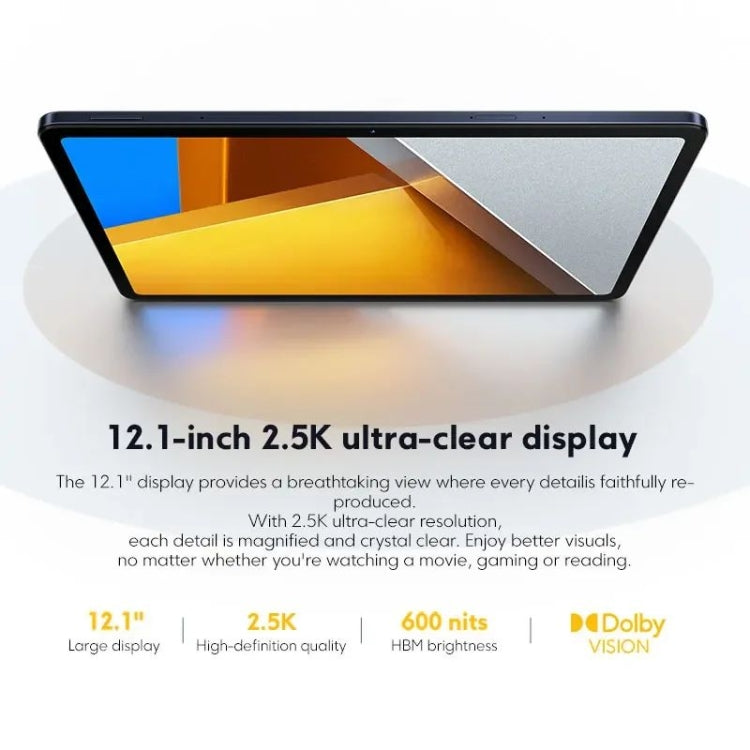 Xiaomi Poco Pad 12.1 inch Tablet PC Global, 8GB+256GB, HyperOS Qualcomm Snapdragon 7s Gen2 Octa Core, 10000mAh Battery(Blue) - Other by Xiaomi | Online Shopping UK | buy2fix