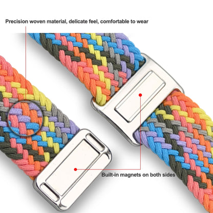 For Samsung Galaxy Watch Ultra 47mm Nylon Loop Magnetic Buckle Watch Band(Official Rainbow) - Watch Bands by buy2fix | Online Shopping UK | buy2fix