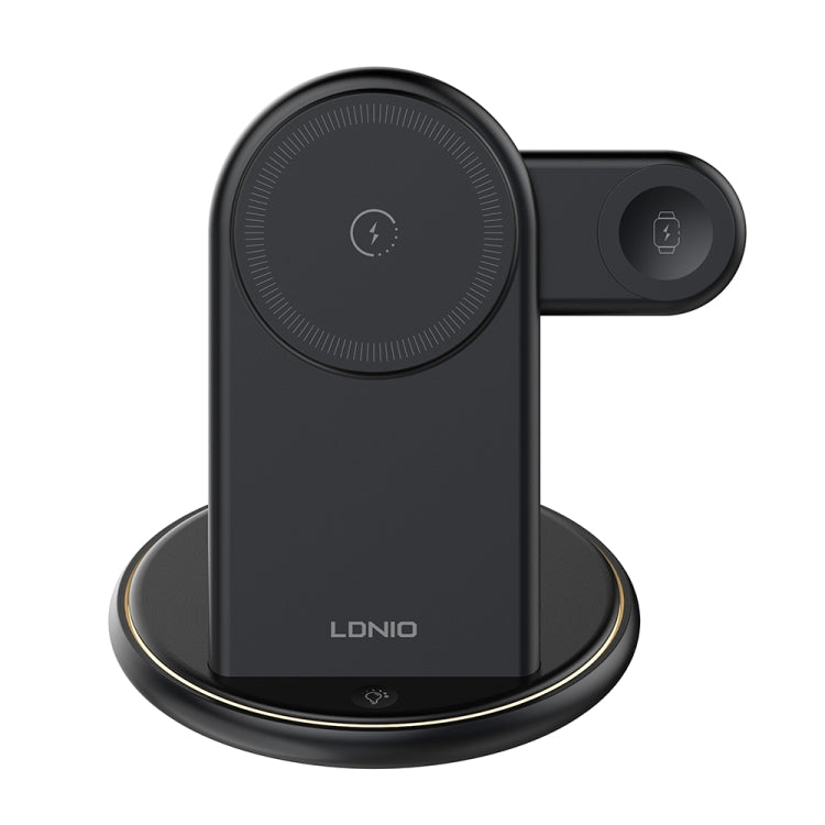 LDNIO WL02 25.5W 5 in 1 MagSafe Wireless Charger with 30cm Type-C Cable(Black) - Wireless Charger by LDNIO | Online Shopping UK | buy2fix