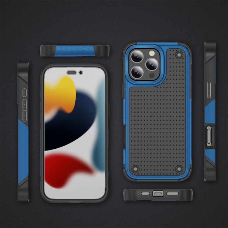 For iPhone 16 Pro Max PC + TPU Shockproof Protective Phone Case(Blue+Black) - iPhone 16 Pro Max Cases by buy2fix | Online Shopping UK | buy2fix