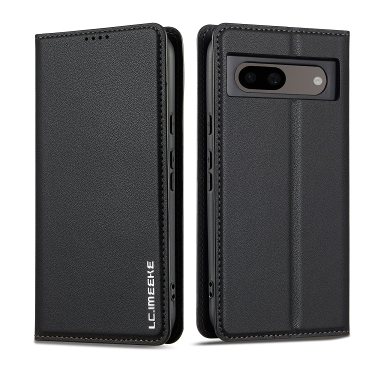 For Google Pixel 8 LC.IMEEKE L1 Series Frosted Fine Texture PU Phone Case(Black) - Google Cases by LC.IMEEKE | Online Shopping UK | buy2fix