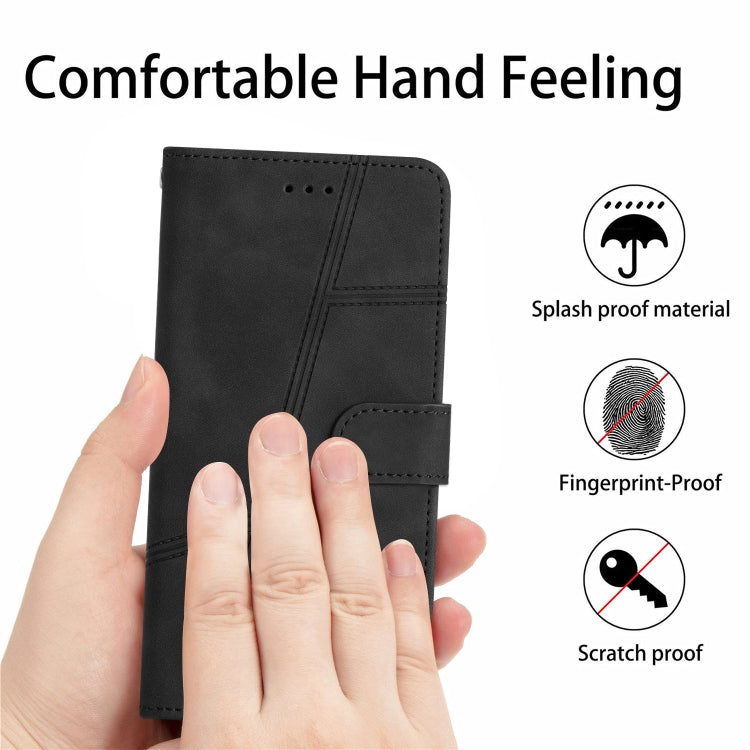 For iPhone 16 Pro Skin-feel Stitching Leather Phone Case(Black) - iPhone 16 Pro Cases by buy2fix | Online Shopping UK | buy2fix