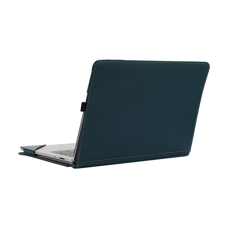 For Microsoft Surface Laptop Studio 2 Vegan Leather Laptop Protective Case(Dark Green) - Screen & Keyboard Cover by buy2fix | Online Shopping UK | buy2fix