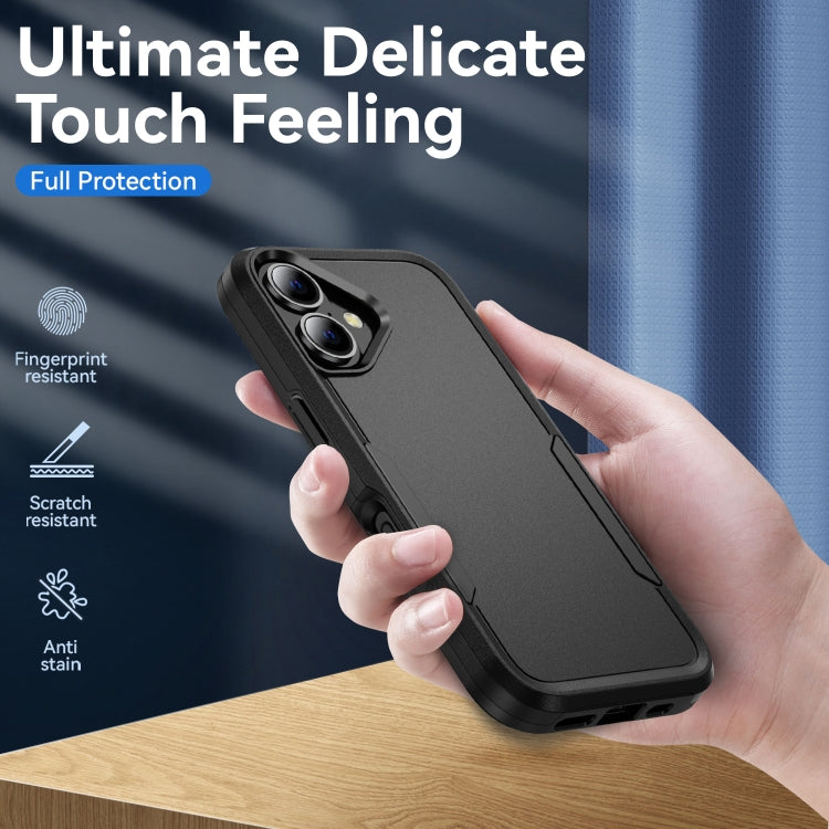 For iPhone 16 Pioneer Armor Heavy Duty PC + TPU Phone Case(Black) - iPhone 16 Cases by buy2fix | Online Shopping UK | buy2fix