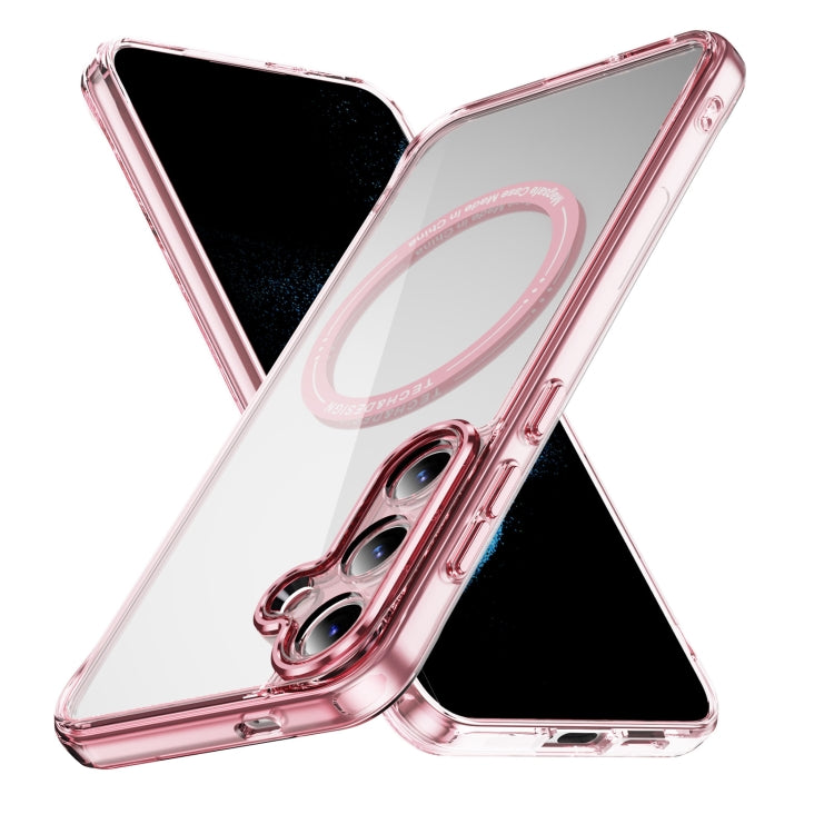 For Samsung Galaxy S24+ 5G Airbag Magsafe PC Hybrid TPU Phone Case(Clear Pink) - Galaxy S24+ 5G Cases by buy2fix | Online Shopping UK | buy2fix