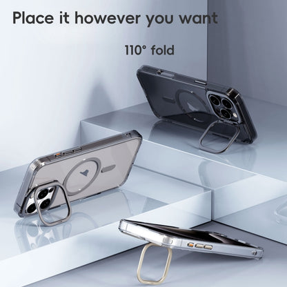 For iPhone 16 Pro Max Mirror Crystal Clear Lens Holder MagSafe Magnetic Phone Case(Transparent) - iPhone 16 Pro Max Cases by buy2fix | Online Shopping UK | buy2fix