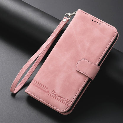 For Redmi K70 Ultra Dierfeng Dream Line TPU + PU Leather Phone Case(Pink) - Xiaomi Cases by buy2fix | Online Shopping UK | buy2fix