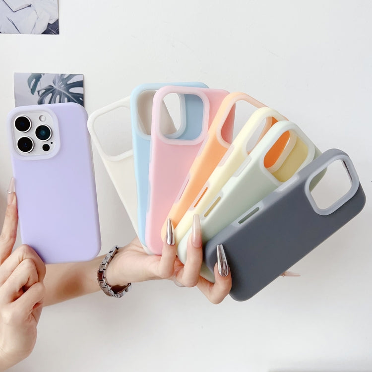 For iPhone 16 PC Hybrid Liquid Silicone Jelly Phone Case(Grey) - iPhone 16 Cases by buy2fix | Online Shopping UK | buy2fix