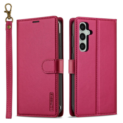 For Samsung Galaxy A15 4G / A15 5G LC.IMEEKE L2 Series Detachable Magsafe PU Phone Case with Lanyard(Red) - Galaxy Phone Cases by LC.IMEEKE | Online Shopping UK | buy2fix