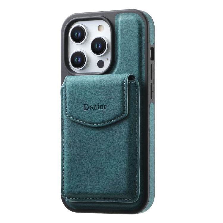 For iPhone 13 Pro Denior D19 Skin Feel MagSafe Detachable Card Slot Phone Case(Blue) - iPhone 13 Pro Cases by Denior | Online Shopping UK | buy2fix