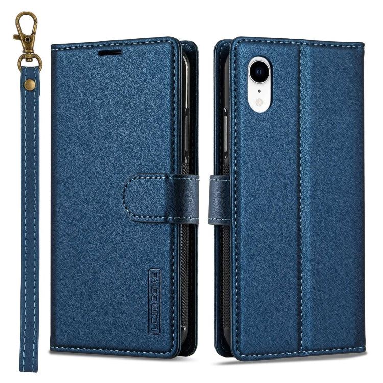 For iPhone XR LC.IMEEKE L2 Series Detachable Magsafe PU Phone Case with Lanyard(Blue) - More iPhone Cases by LC.IMEEKE | Online Shopping UK | buy2fix