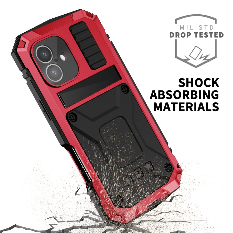 For iPhone 16 Plus R-JUST Life Waterproof Dustproof Shockproof Phone Case(Red) - iPhone 16 Plus Cases by R-JUST | Online Shopping UK | buy2fix