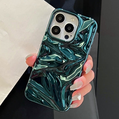 For iPhone 16 Pro Water Ripple Electroplating Paint TPU Phone Case(Bright Green) - iPhone 16 Pro Cases by buy2fix | Online Shopping UK | buy2fix