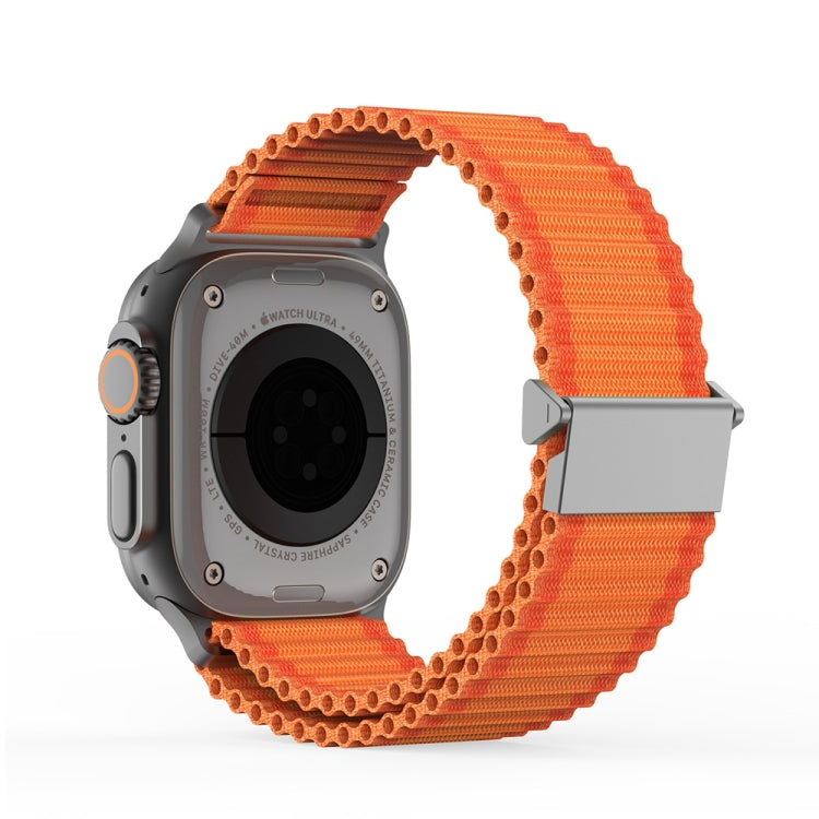 For Apple Watch Series 6 44mm DUX DUCIS YC Series Ocean Nylon Watch Band(Orange) - Watch Bands by DUX DUCIS | Online Shopping UK | buy2fix